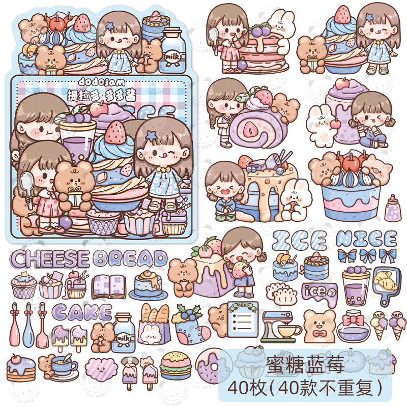PET waterproof water cup cute female hand account sticker #S5602