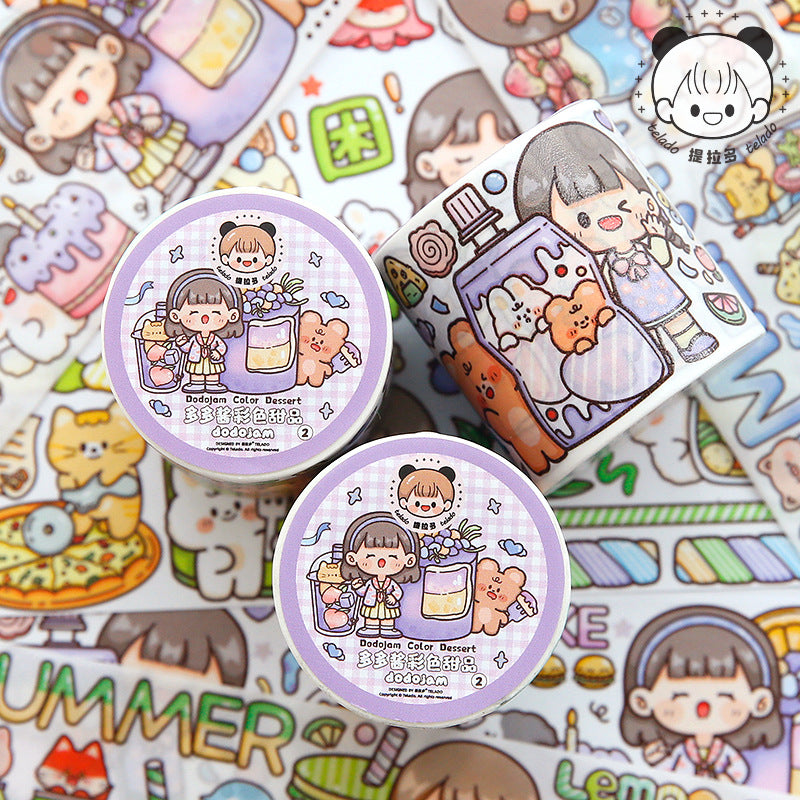 Cute girl character daily handbook sticker#S2102