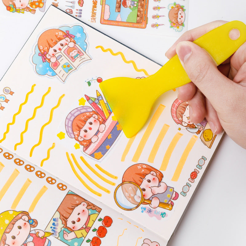 DIY hand account decorative material sticker tweezers storage box set #S0152