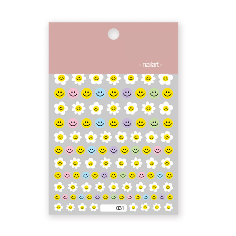 Cartoon Bear Rabbit Black White Plaid Nail Stickers #NA3566
