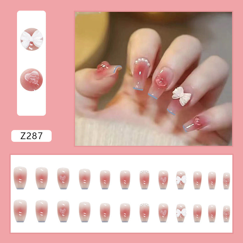 Pink Translucent Love Pearl Nail Patch #N6310