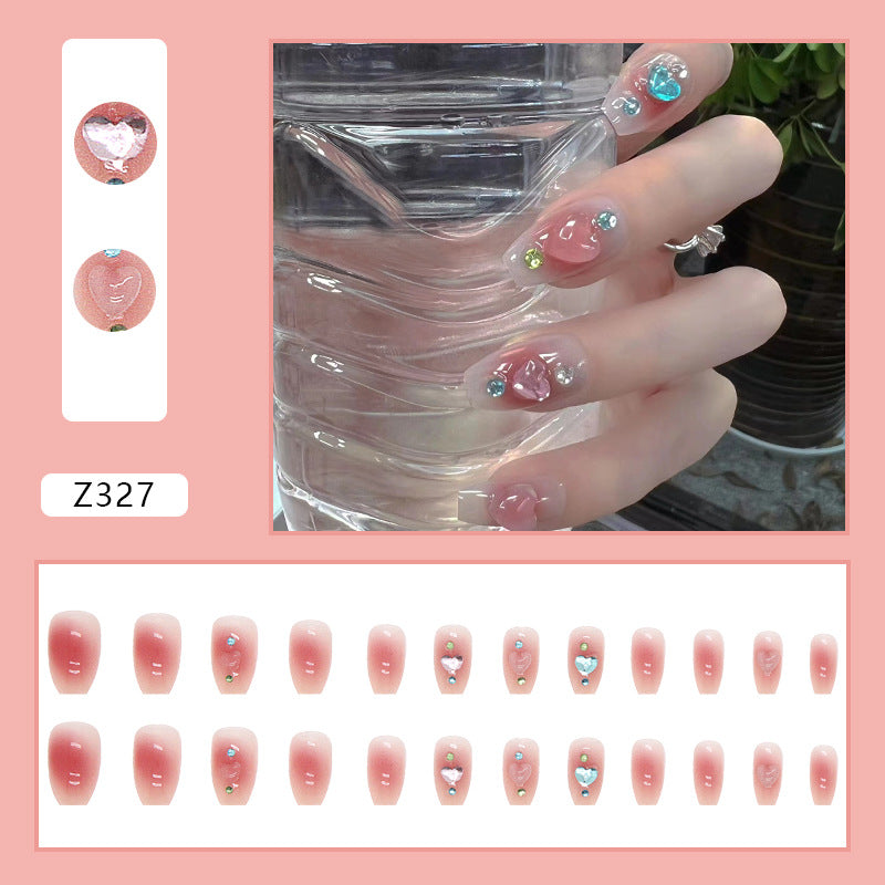 Three-dimensional peach heart manicure Nail Tips #N08220