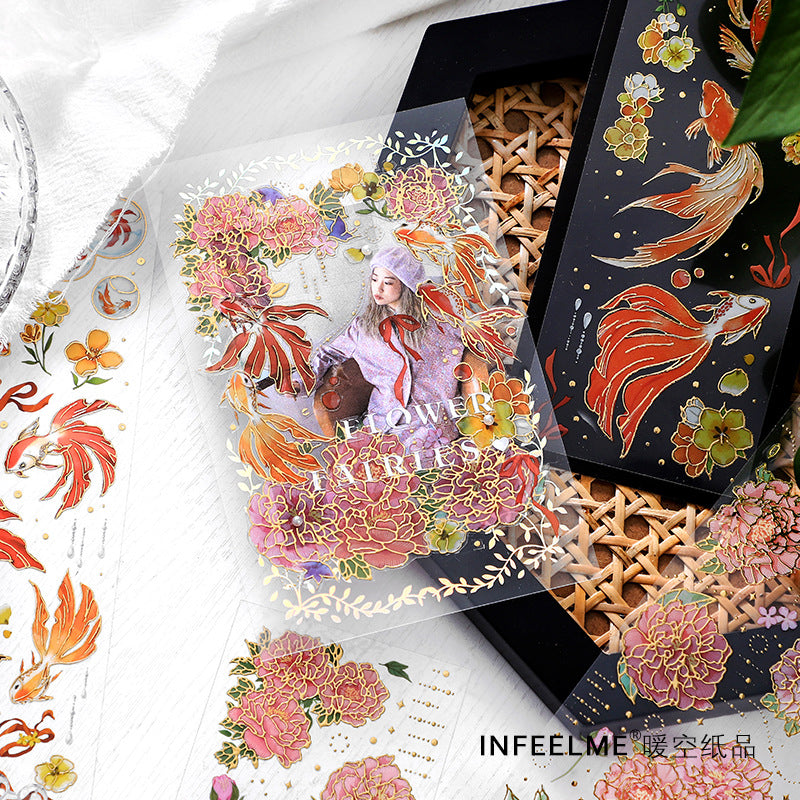 Hot stamping trend hand account material decorative stickers #S9750