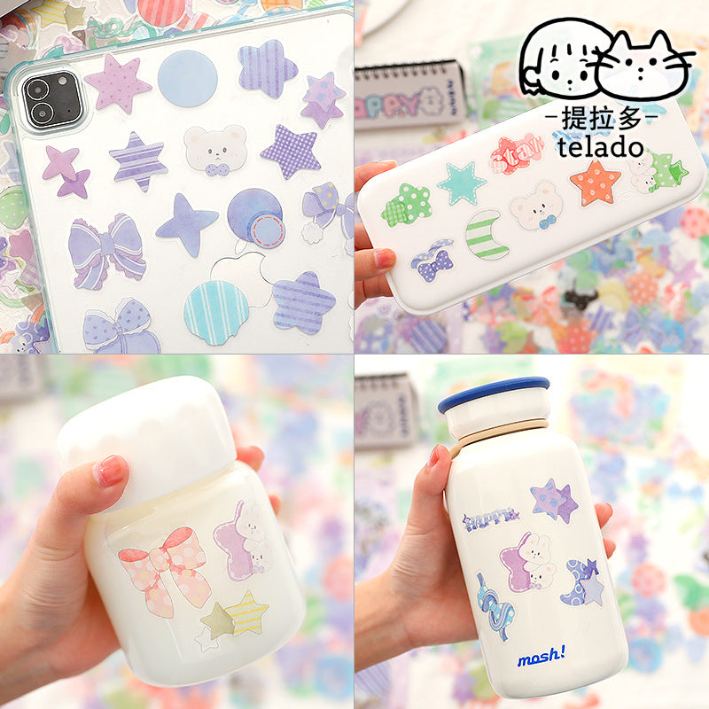 PET waterproof hand account sticker 30 models*2pcs#st9937
