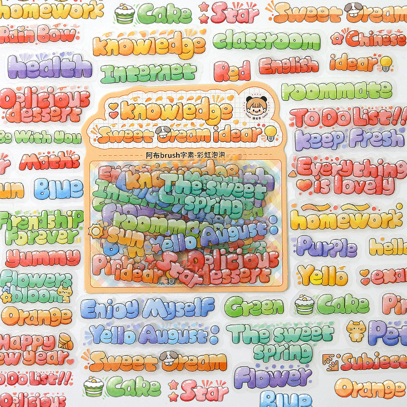 Brush word series English hand account decorative sticker#S2144