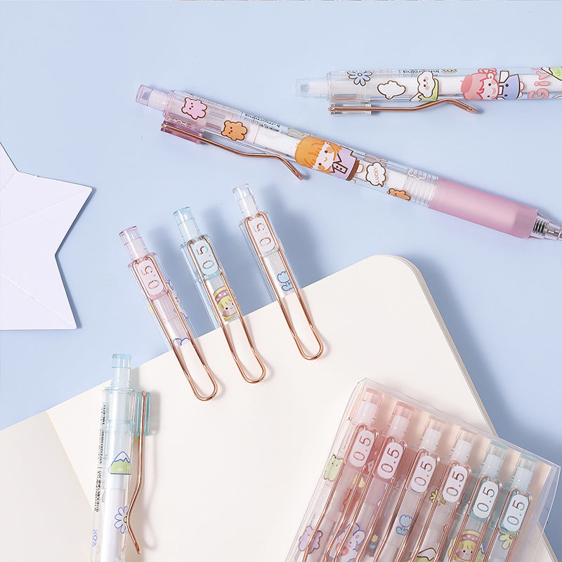 Girls Press Gel Pens 6 pcs/lot #p3528
