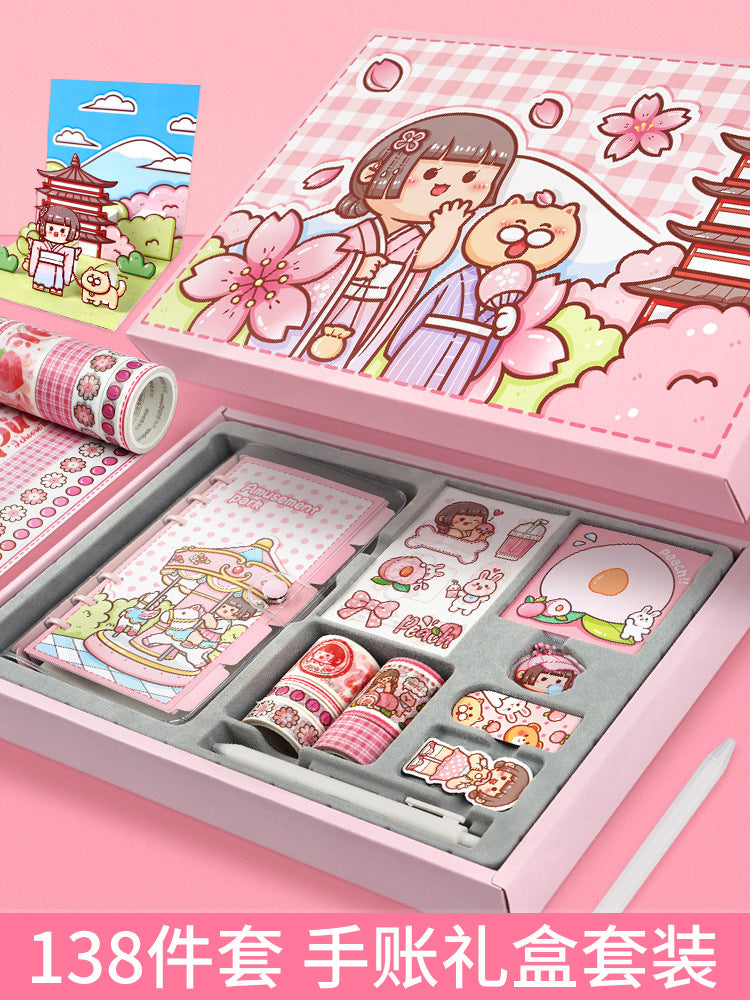 Cute stickers hand ledger gift box set#st5534