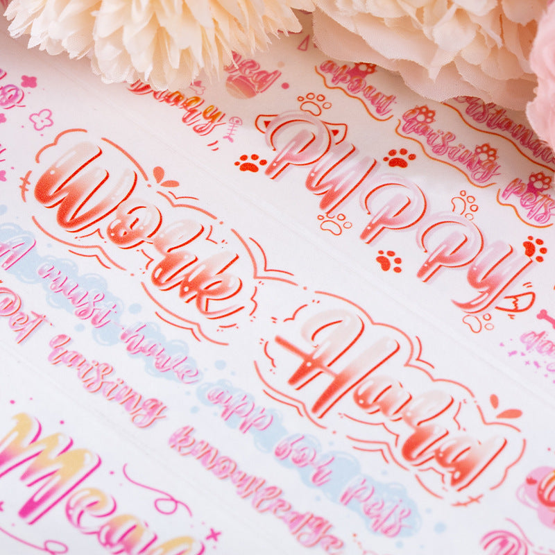 Word hand account material release decorative sticker #S7398