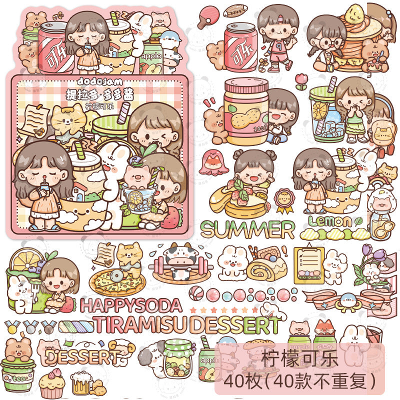 PET waterproof water cup cute female hand account sticker #S5602