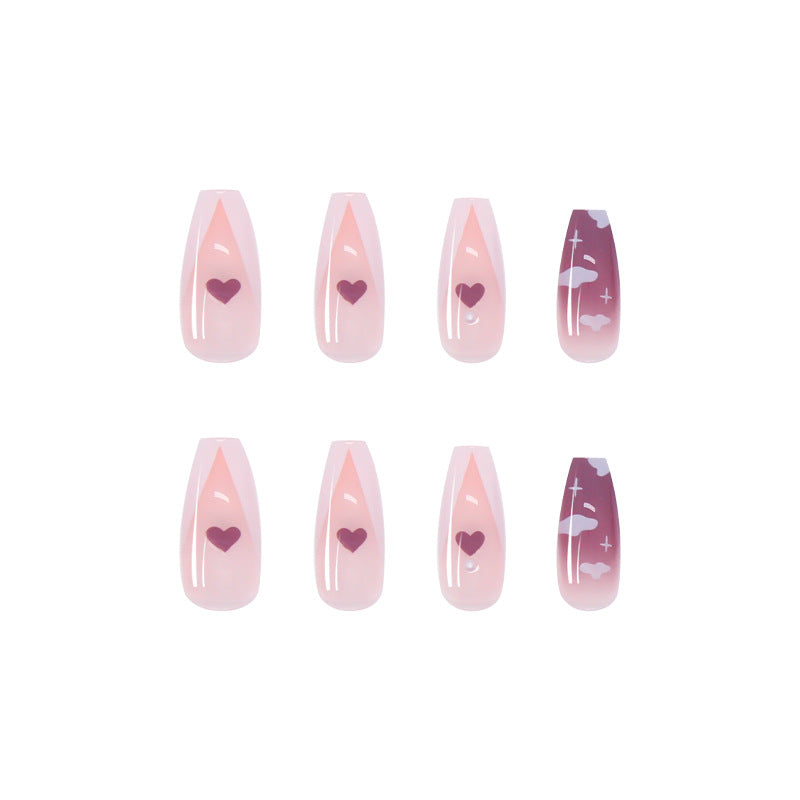 Butterfly Nail Tips Art Detachable manicure with drill nail tips #N0826