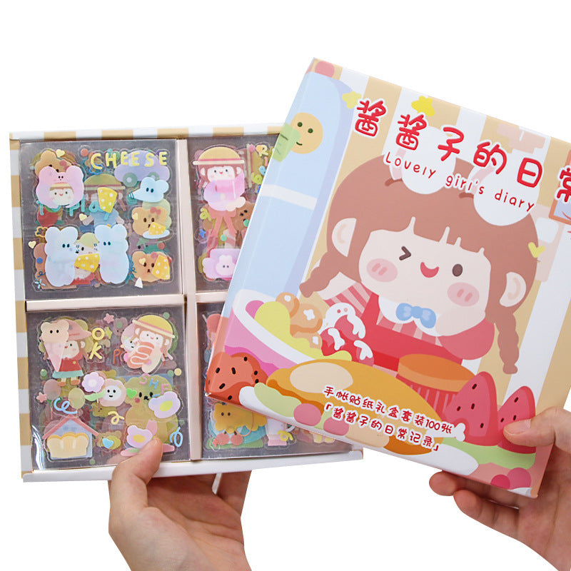 Cute cartoon girly heart sticker 100pcs #st1396