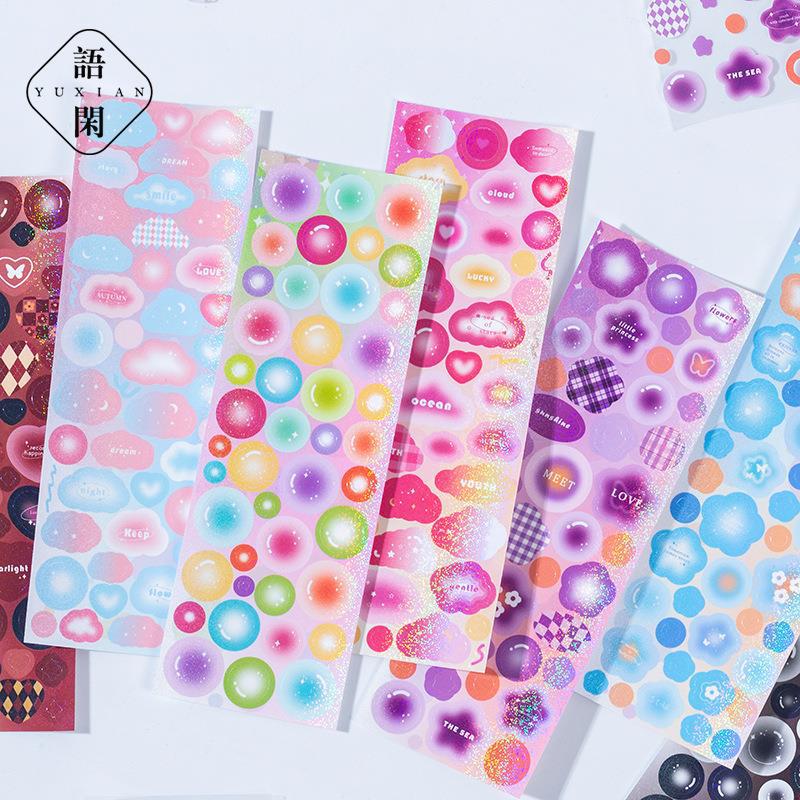 Dreamland series flash film DIY hand account sticker #S9844