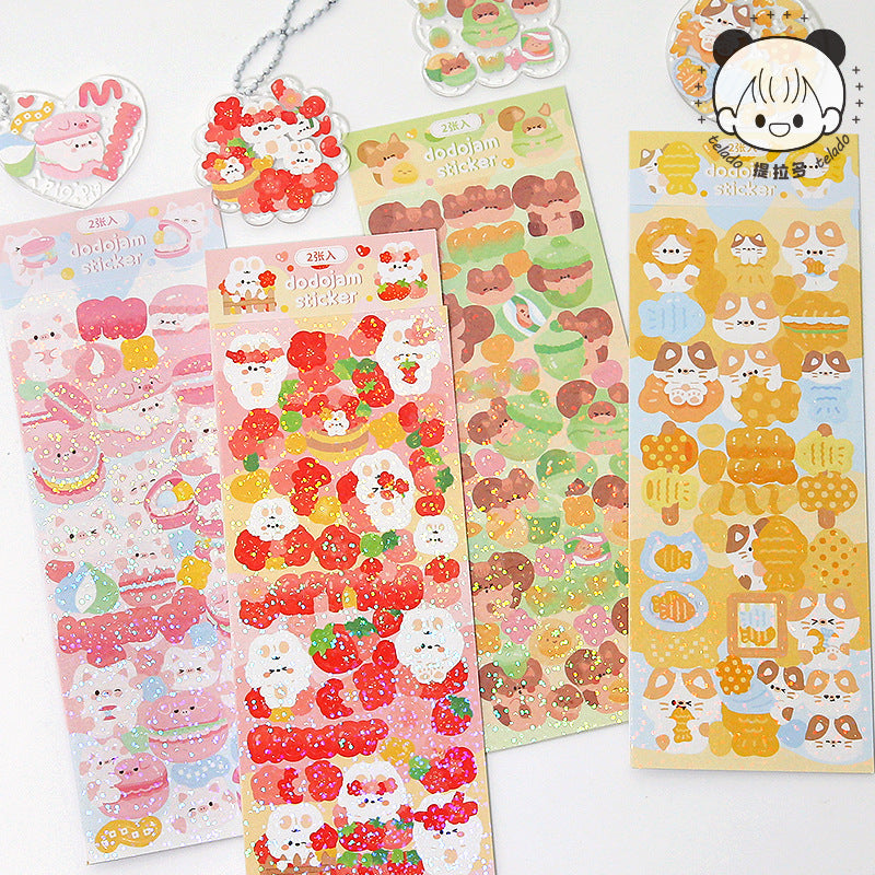 Waterproof DIY material hand account laser border decorative stickers 2pcs/lot #S2472