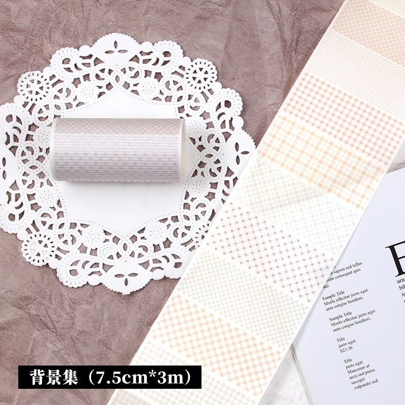 New plaid stripe polka dot sticker 38CM #S2686