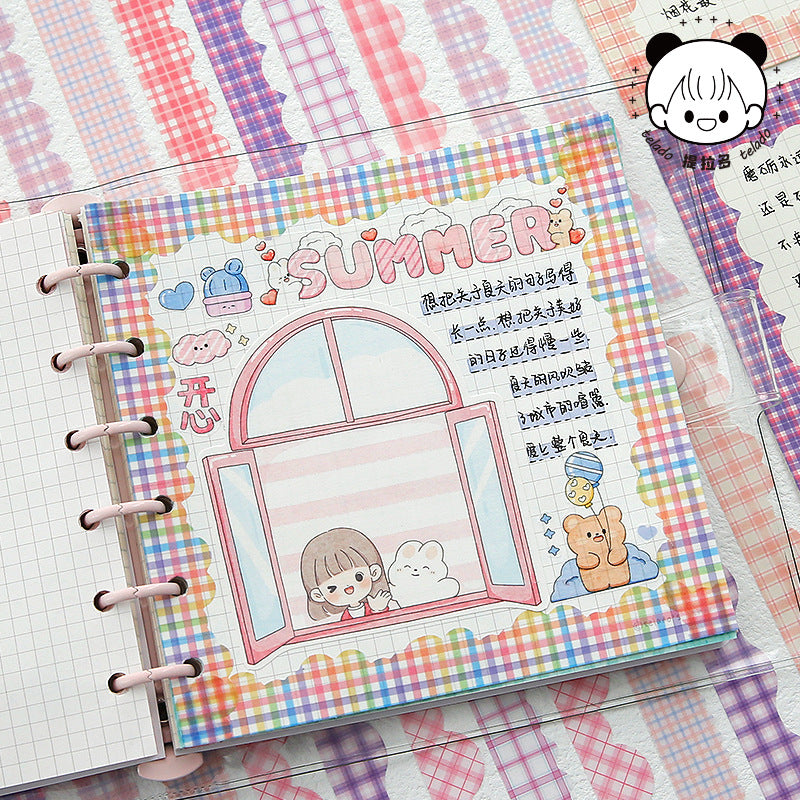 plaid hand account sticker #s4942