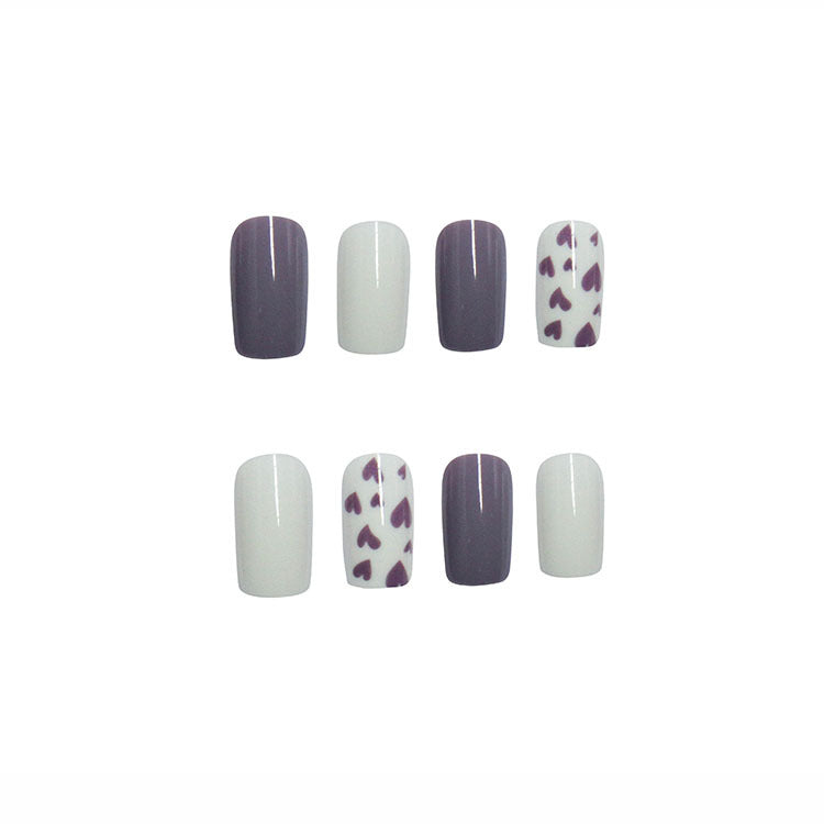 Purple Heart Nail Tips #N2900