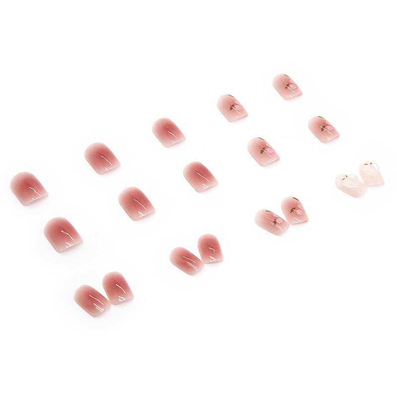 Three-dimensional light to love girl wearable false nails #N1400