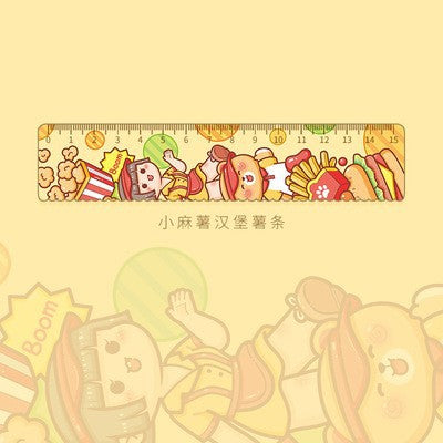 15cm*3.2cm Acrylic Ruler Lovely Girl with Purple Grape Pattern #RL1023