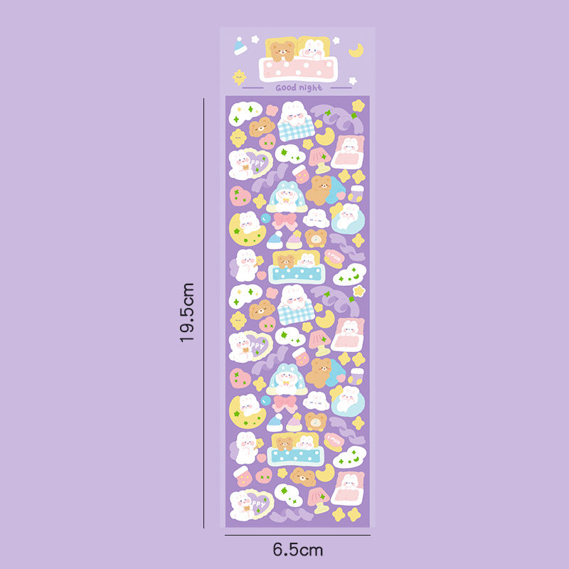 Cartoon hot silver goo card cute laser hand account sticker #S6643