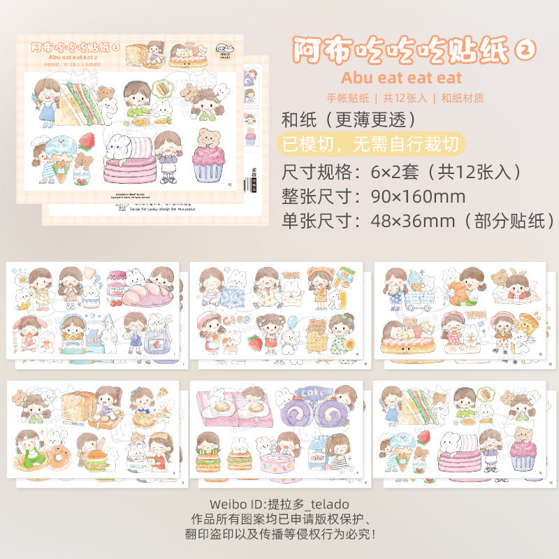 Cute girl stickers 12pcs/lot #st8278