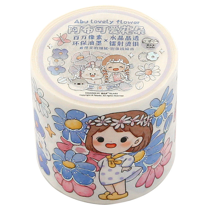 Cute Flower Girl Eco-Friendly Ink Pocket Sticker 160CM #S4212