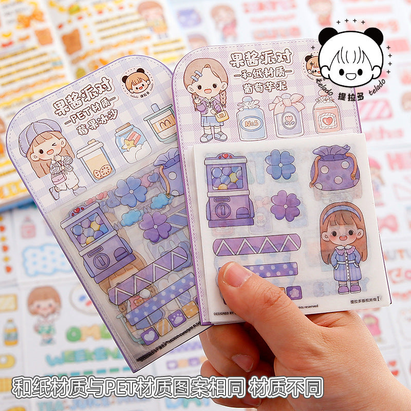 Cute girl food sticker 2pcs*10shape #S6196