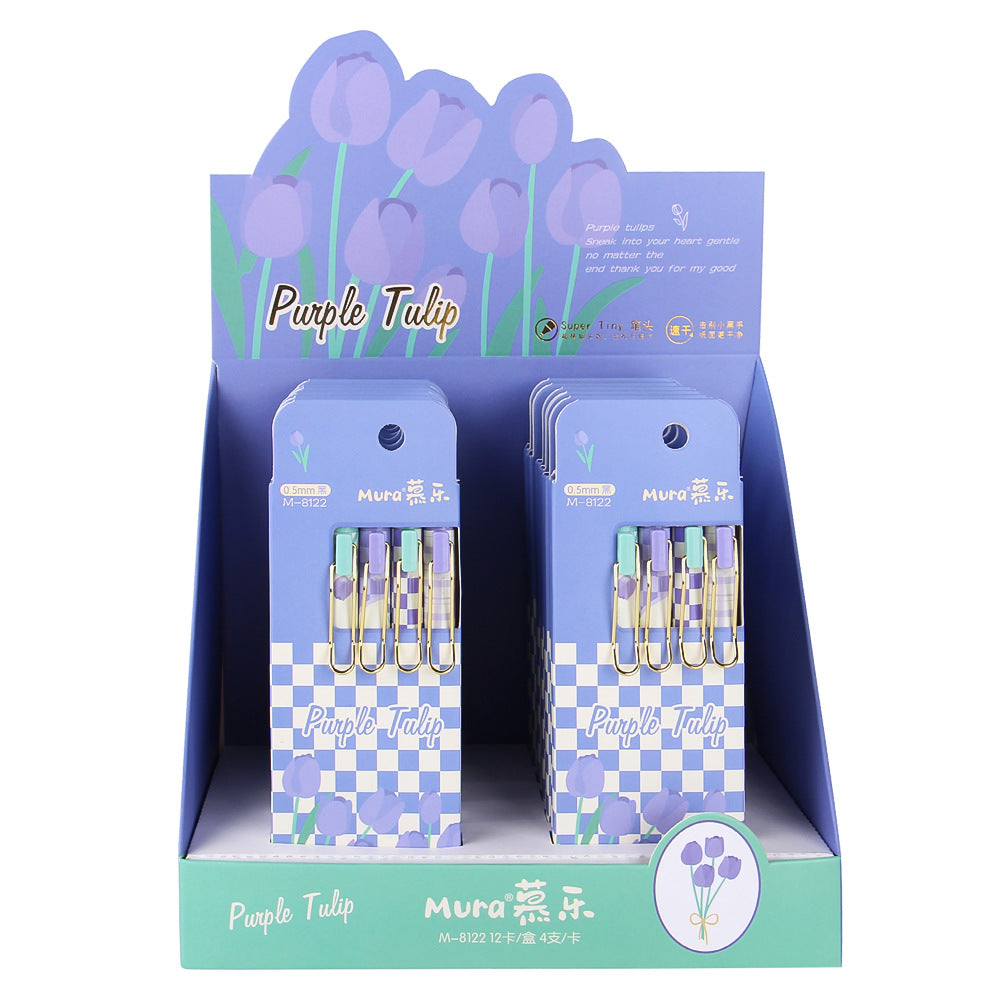 cute cartoon student black pen 4pcs/lot #p3466