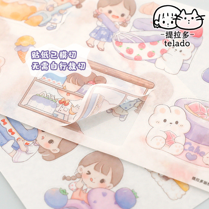 Cute girl stickers 10pcs/lot #st8756