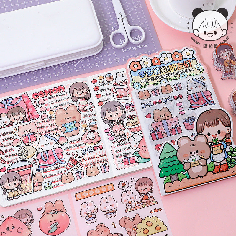 Adorable character's hand account decoration sticker #S5080
