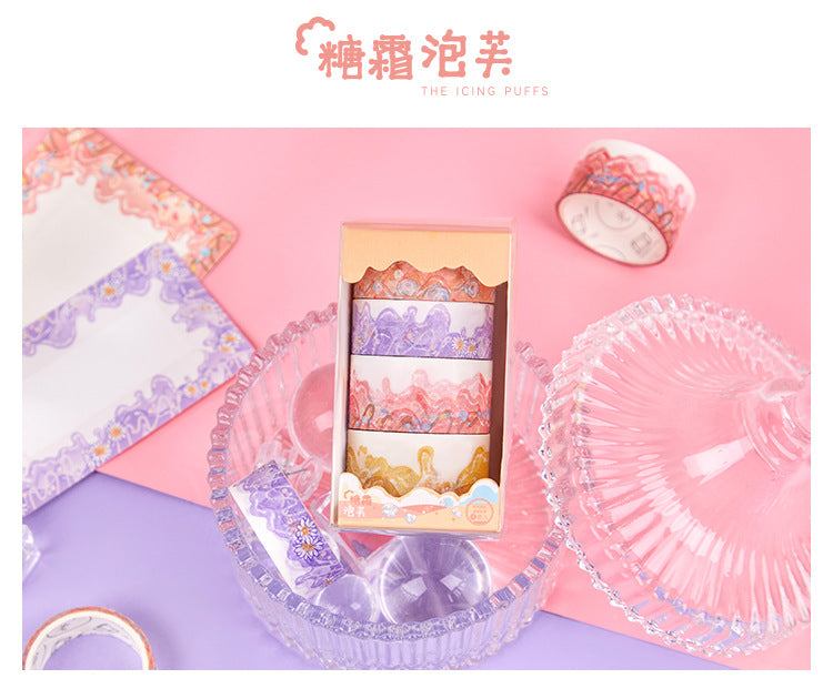 Green grass flower series cute student diy hand account decorative tape stickers #S7394