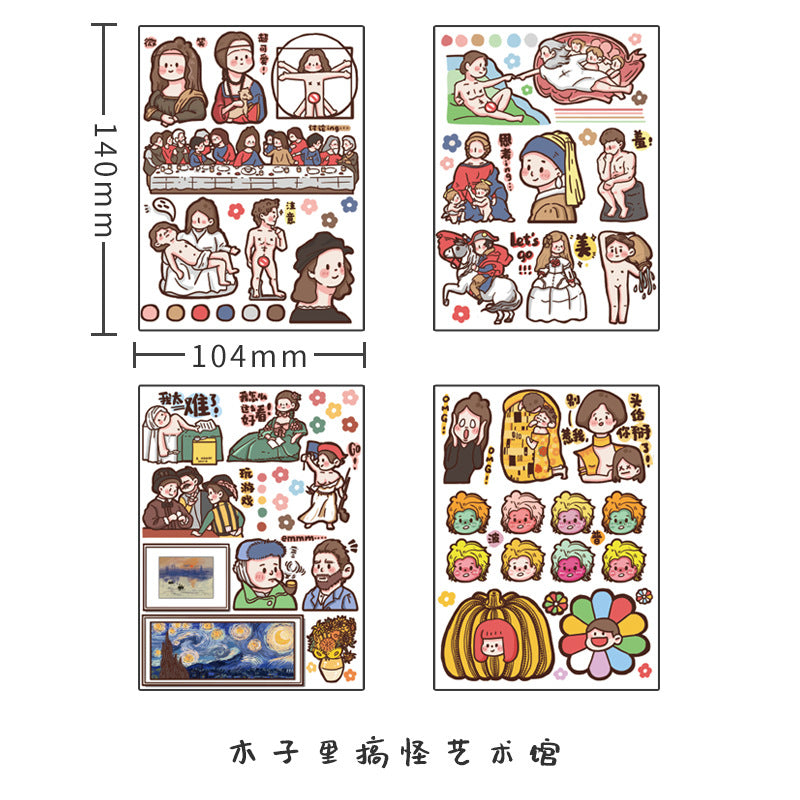 Cute character hand account DIY decorative sticker #S0374