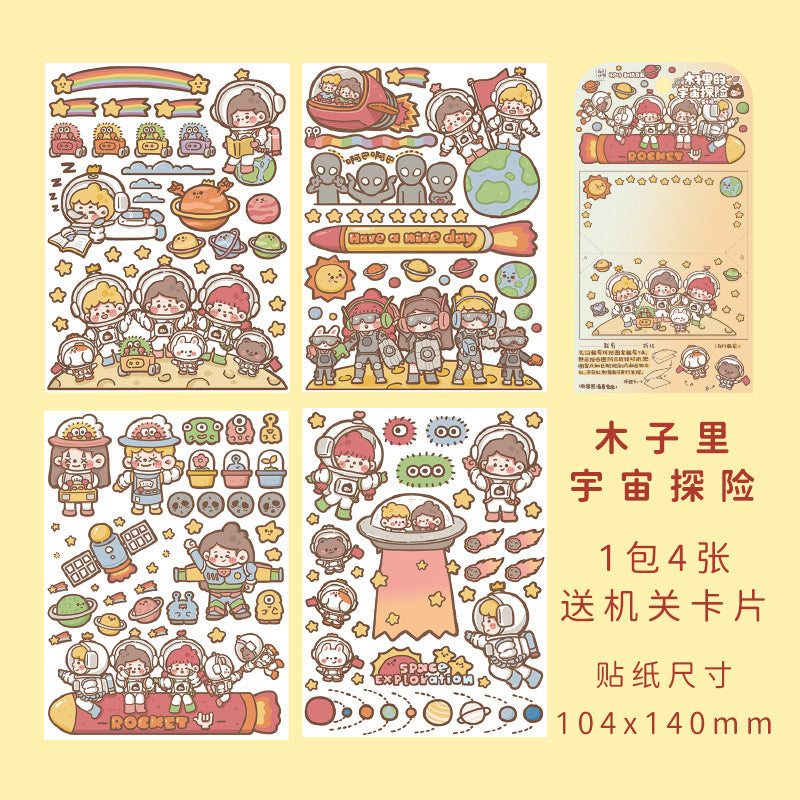 Cute character hand account DIY decorative sticker #S0374