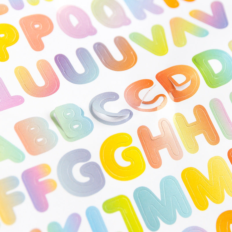 Color palette number letter sticker English stickers #s2456