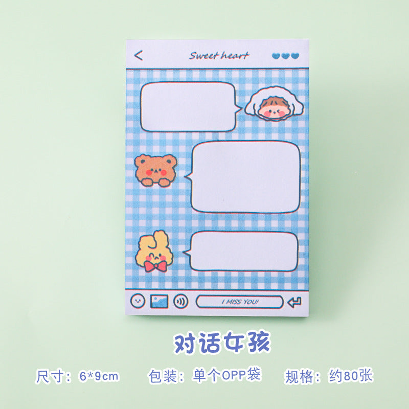 80Page/Book Cartoon bear sticky note Paper #PP5074