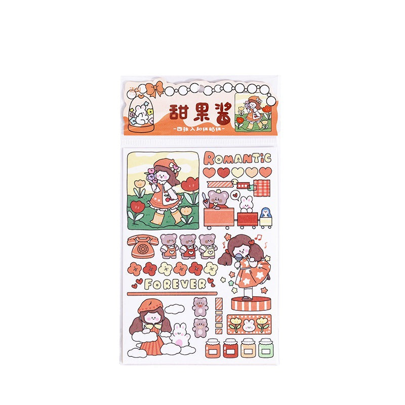 hand-painted girl hand account material decorative stickers #S8190