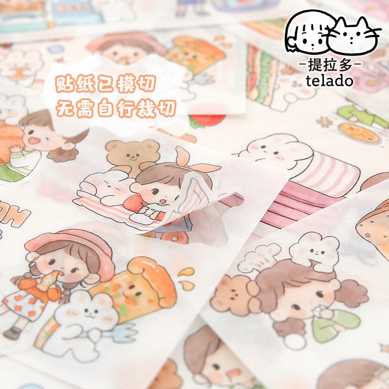 Cute girl stickers 12pcs/lot #st8278
