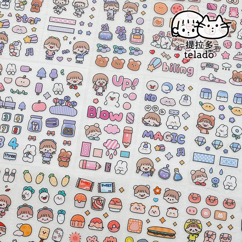 Cute girl stickers 10pcs/lot #st4563