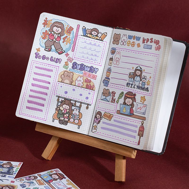 creative cartoon cute hand account decoration material stickers 4pcs/lot #s5202