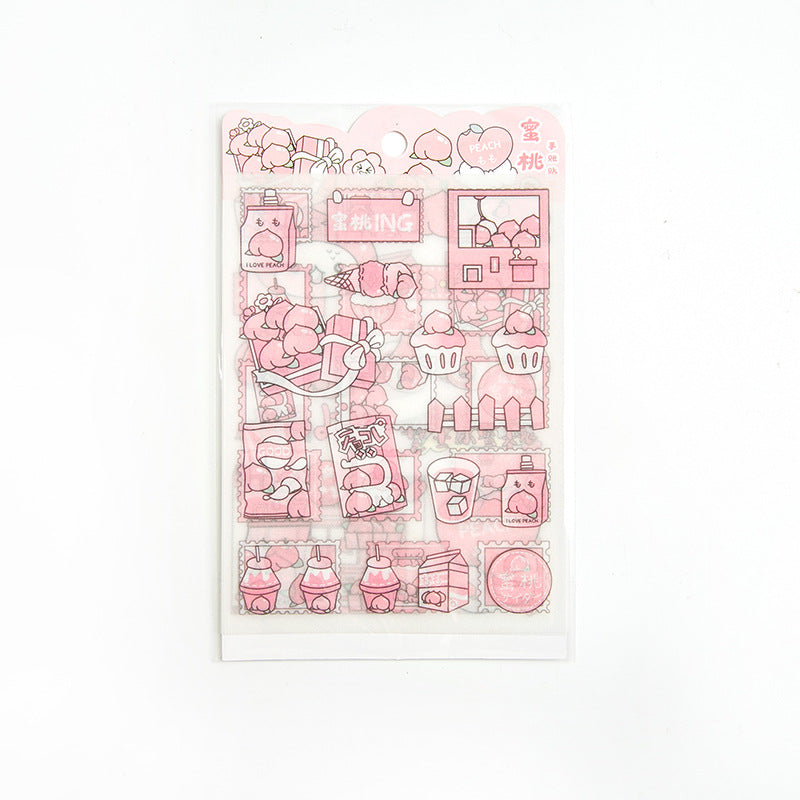4sheets/lot Cute Cartoon PET Sticker Lovely Girls Scrapbooking Sticker Sheets Japanese Stationery Supply #st2365