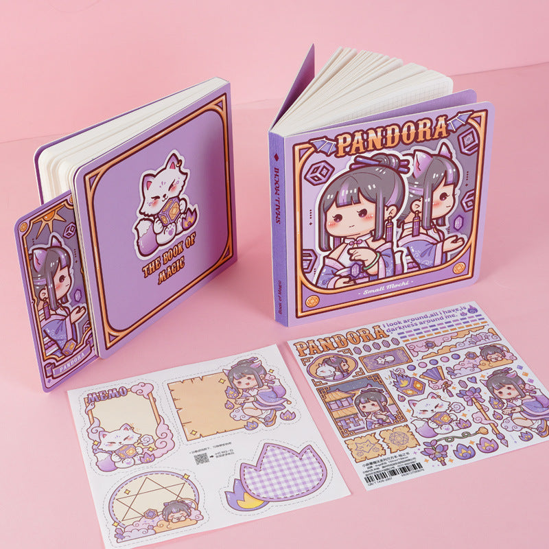 Frozen Mochi Magic Series Cute Girl Diary Grid Book with 2pcs Stickers #B9026