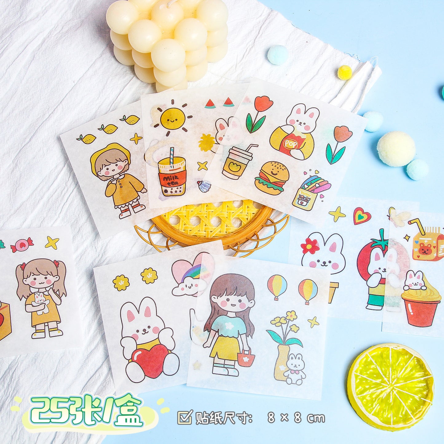 Cute cartoon character sticker set gift box# S0650