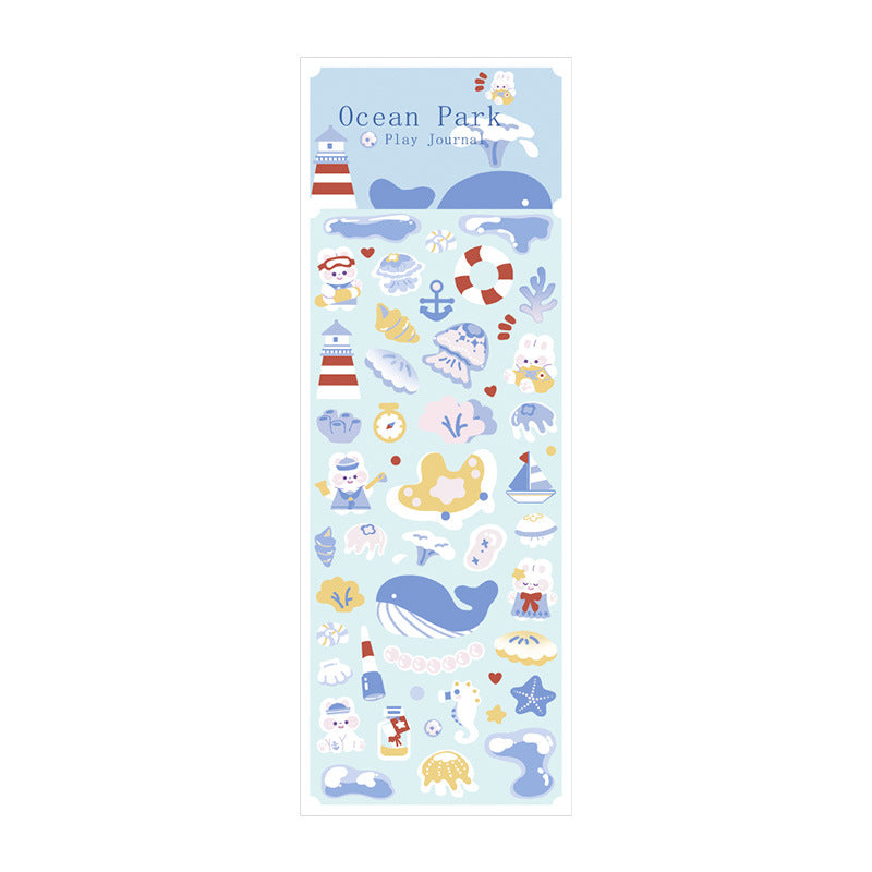 Cartoon laser card sticker DIY manual account sticker #S6640