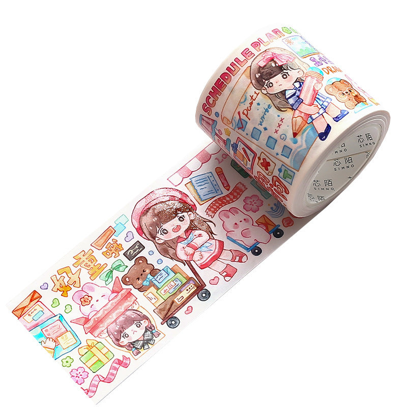 Cute girl cartoon hand account decoration sticker #S5120