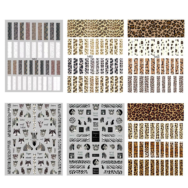 Leopard Zebra Sticker Nail Stickers #NA3562