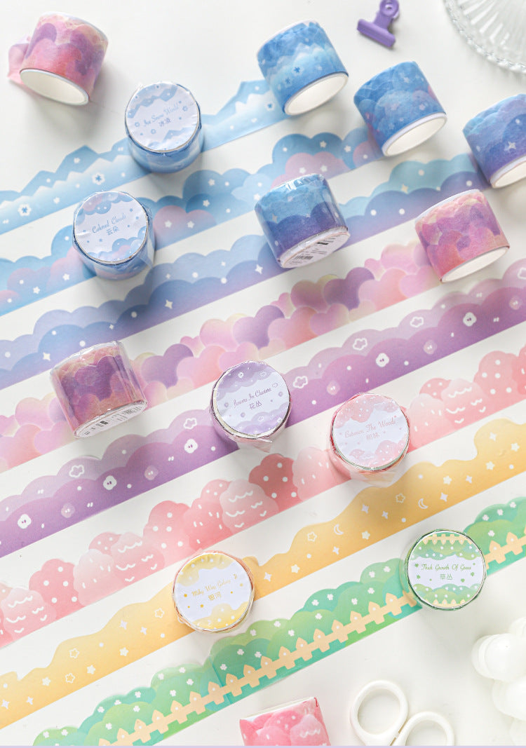 Small fresh fantasy landscaping hand account decorative material stickers #s4918