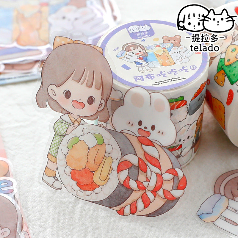 Cute Girl Gourmet Handbook Sticker #S7162
