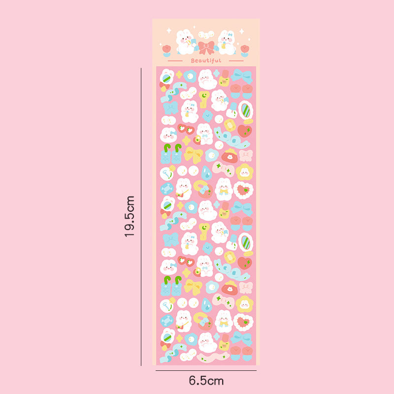 Cartoon hot silver goo card cute laser hand account sticker #S6643