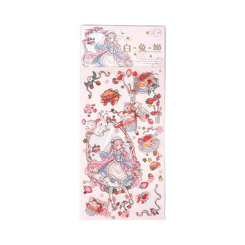 Cute girl hand account material decorative stickers #s0556