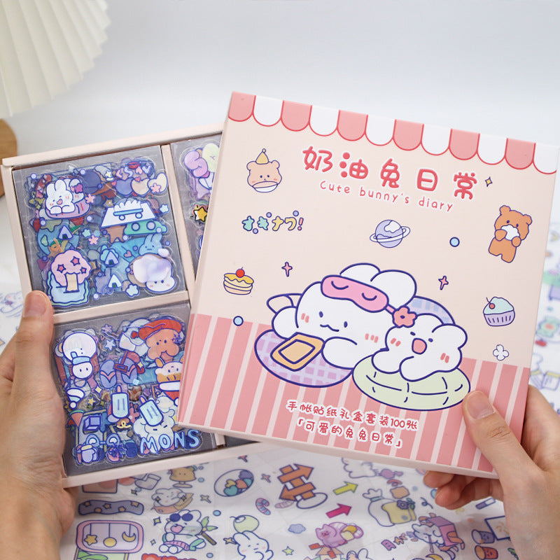 Cute cartoon girly heart sticker 100pcs #st1396
