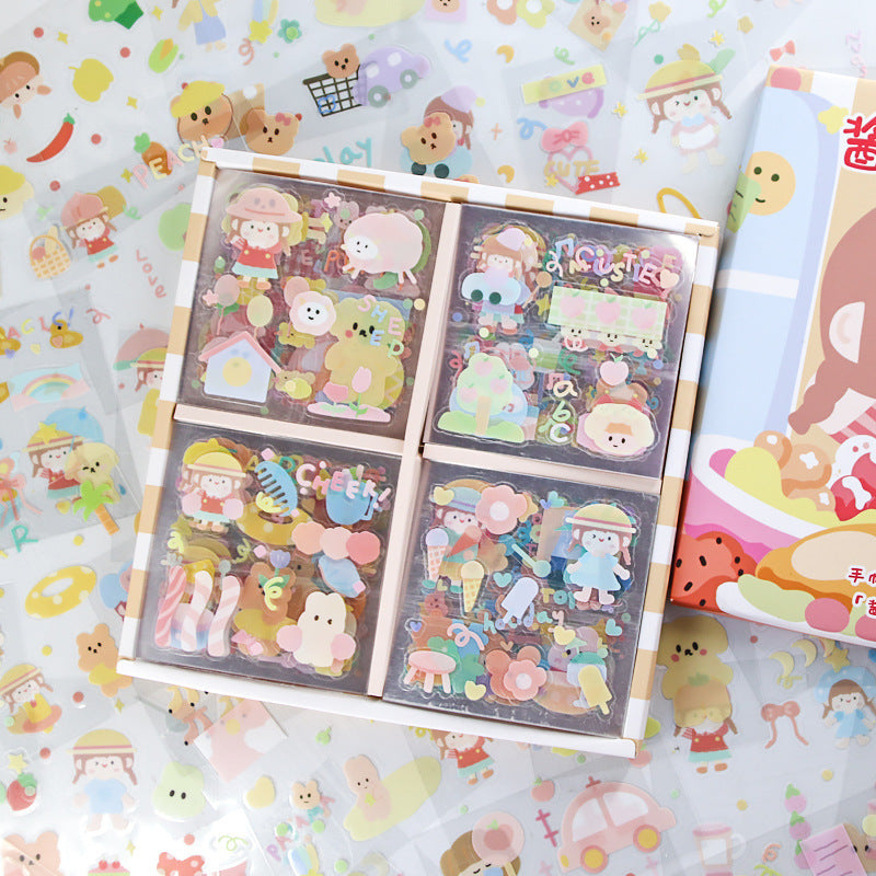 Cute cartoon girly heart sticker 100pcs #st1396